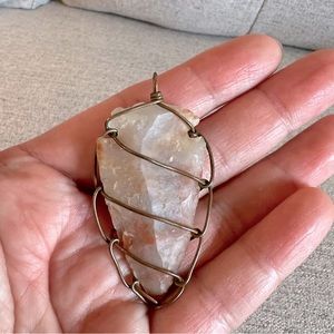 Arrowhead Pendant with copper wiring